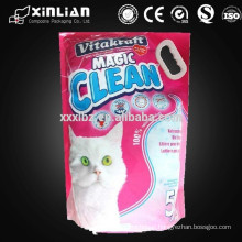 high quality plastic resealable cat food bag with handle